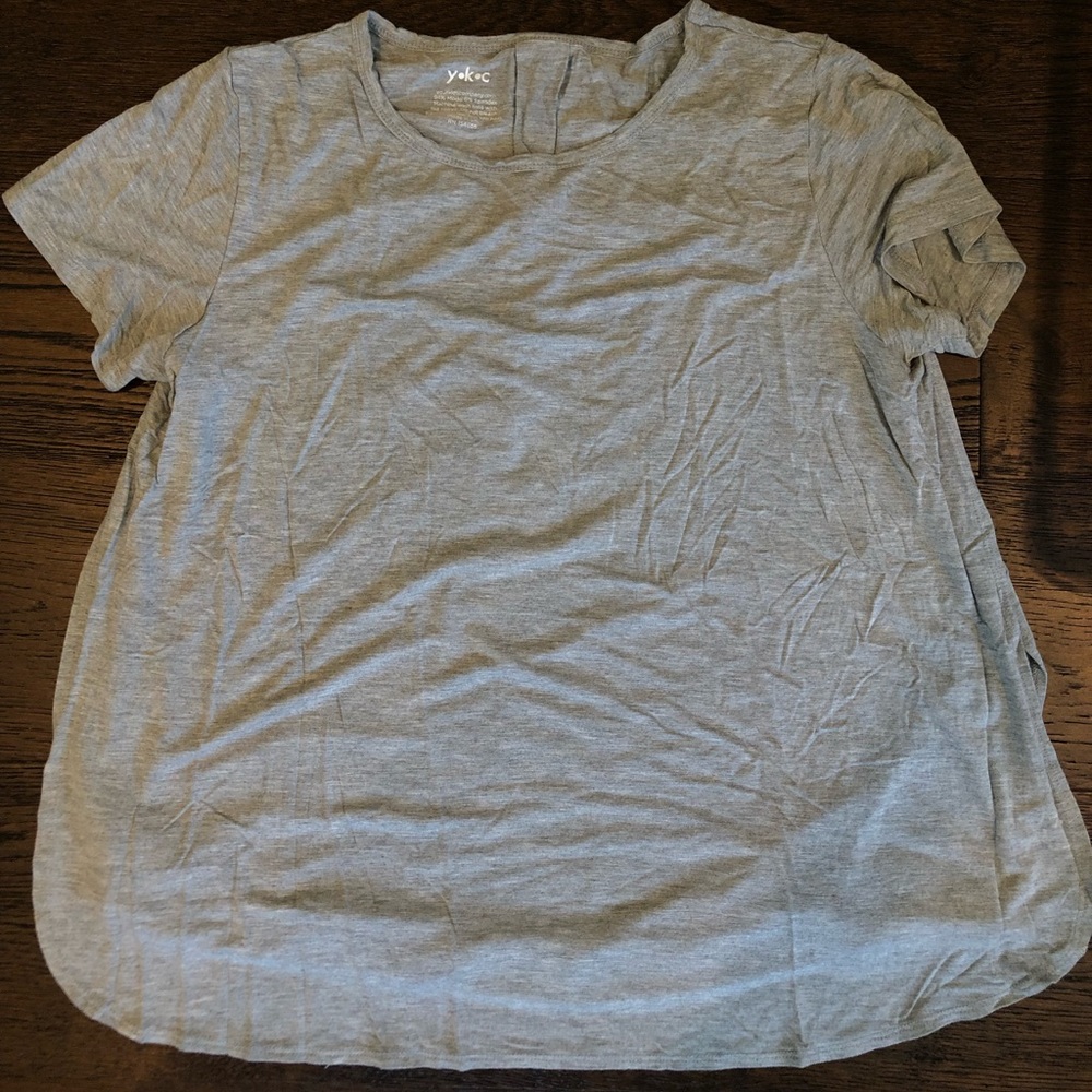 YKC Grey Nursing Shirt with high slits on sides